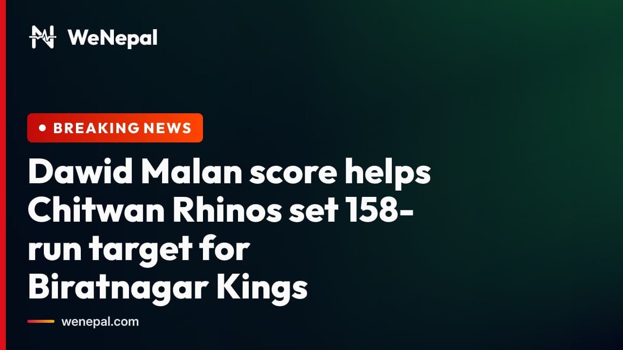 Chitwan Rhinos set 158-run target for Biratnagar Kings in Nepal Premier League #Shorts