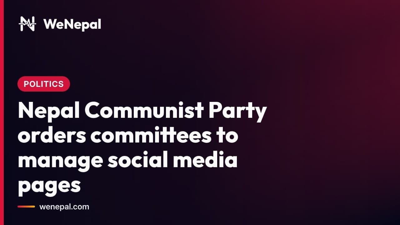 Nepal Communist Party Orders Social Media Setup #Shorts