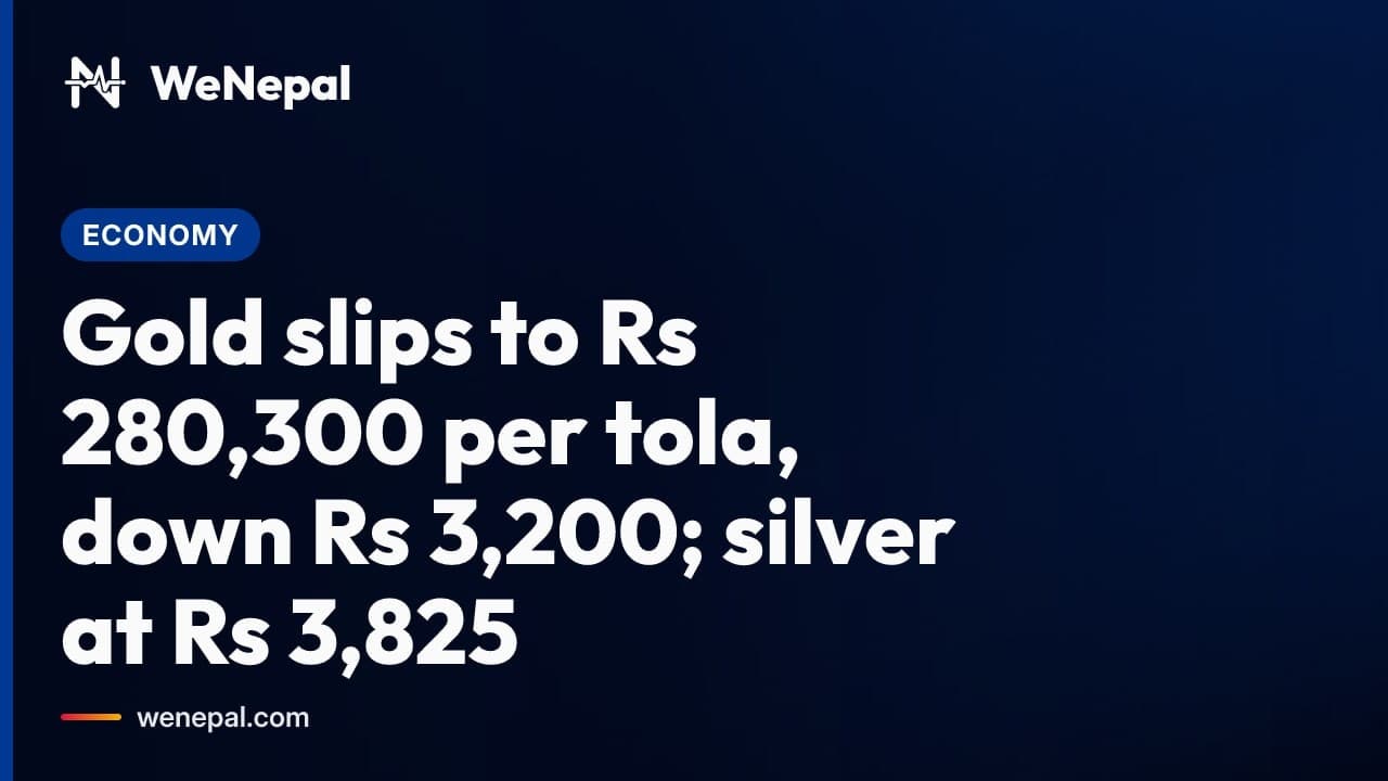 Gold slips to Rs 280,300 per tola, down Rs 3,200; silver at Rs 3,825 #Shorts