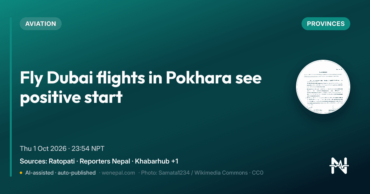 Fly Dubai flights in Pokhara see positive start
