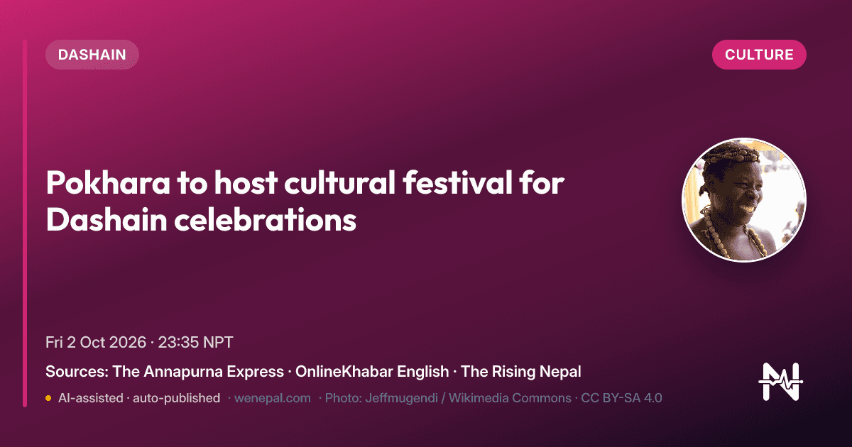 Pokhara to host cultural festival for Dashain celebrations